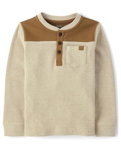 Gymboree,and Toddler Long Sleeve Henley Shirt,H/T Straw,8