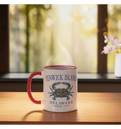 Taza de cerámica Fenwick Island Delaware con diseño náutico miniatura 3