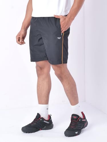 Image of Wildcraft Men's Solid Regular Fit Shorts| Mid Waist with Adjustable Drawcord