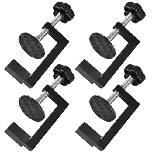 peuqcen 4 Stück 10-57 mm Tischklemme, Robust und Einfach zu Bedienen, Schraubzwingen Klein, Kompakt und Tragbar, C Klemme, für Schweißarbeiten, Tischler, Gebäude, Haushaltsmontage (Schwarz)