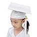 GraduationMall Shiny Kindergarten and Preschool Graduation Cap with 2025 Tassel White