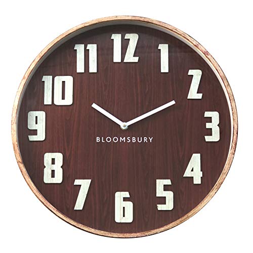 Image of Premier Vitus Wall Clock, Red Grain, Large