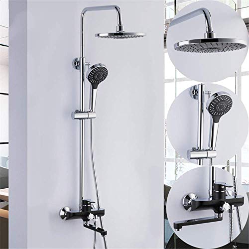 Ensemble de douche de baignoire de salle de bain complet en chrome - 2
