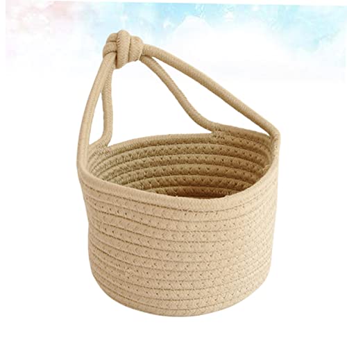 Yardenfun Organizador De Artigos Diversos Cesta De Corda De Algodão Cesta De Parede Cesta De Armazen