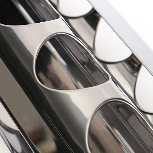 Kit 12 Porta Condimentos Vidro e Inox Base Giratória Redonda