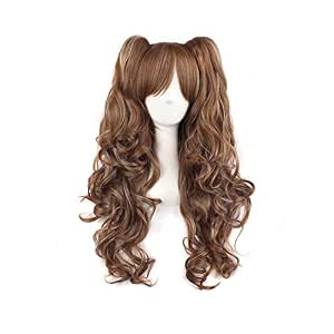 Amazon.com: MapofBeauty Multi-color Lolita Long Curly Clip on Ponytails