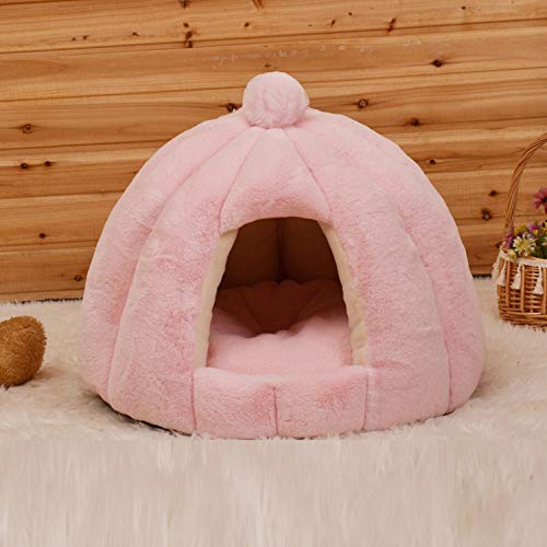 Lit pour chat moelleux rose | Sofa confortable petit chien