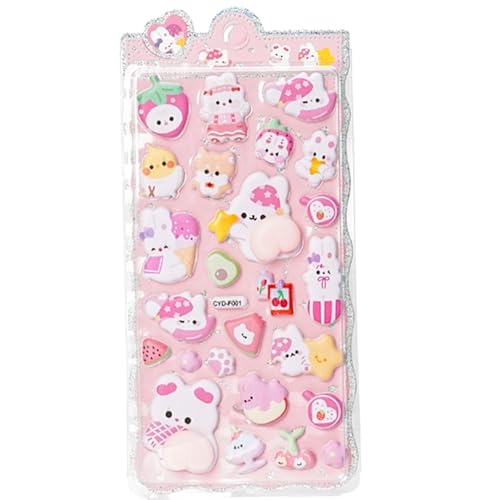 おしりシール ぷにぷに 夜光 暗闇で光る ももプリッツ 立体シール スクイーズ風 ぷにぷに触感 蓄光 桃尻 ハート 型ストレス解消 手帳デコ スマホケース かわいい 動物 いぬ パンダ (仲間たち（小動物セット）)