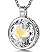 925 Sterling Silver I Love You Necklace 120 Languages 24k Inscribed White Cubic Zirconia Pendant, 18"