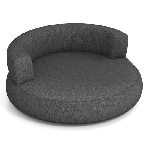 COSTWAY Sofá Hinchable XL, 160 x 164 x 61,5 cm, Sofá Cama Redonda Inflable con Funda Desmontable, Zona Espaciosa y Reposabrazos Amplios, Sillón Hinchable para Salón, Dormitorio, Oficina (Gris)
