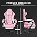 Ergonomic Video Gamer Chairs Gaming Computer Chairs Gamer Chairs for Adults Massage Lumbar Support Swivel Height Adjustable Headrest Backrest