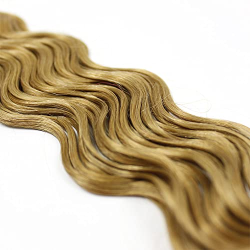 New 25 Strands Deep Wave Curly Pre Bonded U Nail Tip Fusion Remy Human Hair Extensions 22" Inches (#16 Honey Blonde) #TOP2