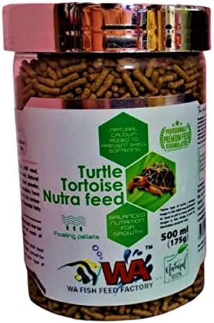 WA Seafood, Shrimp Flavored Turtle Tortoise All Life Stages Nutra Feed, Happy Fins Powder, 500 ml
