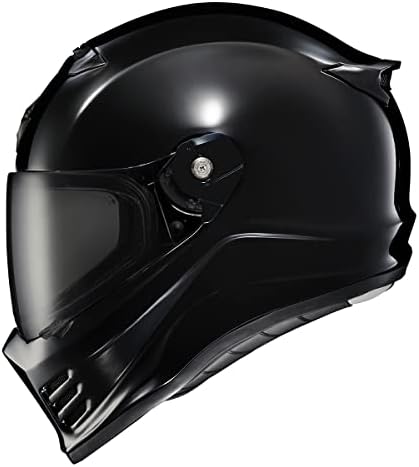 ScorpionEXO Covert FX Full Face Adult Motorcycle Helmet Street Fighter Style with Bluetooth Ready Speaker Pockets DOT ECE 22.06 Approved Unisex (Gloss Black Medium)
