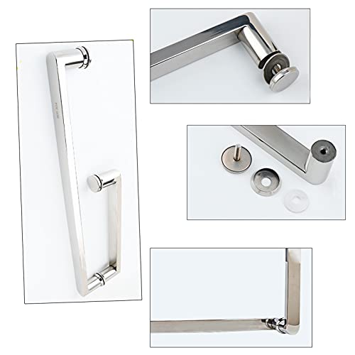 Poignée de porte de douche pour salle de bain en verre moderne - 4