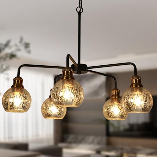 KSANA 5 Light Kitchen Island Lighting, Mid-Century Modern Dining Room