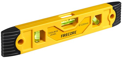 Torpedo Level Magnetic, Firecore 9 Inch Shockproof Small Leveler...