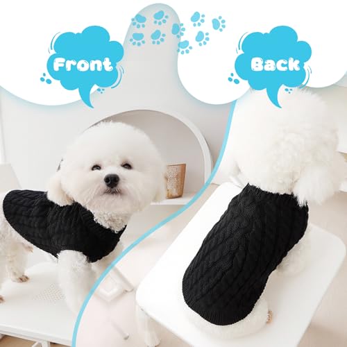 Fiohiros 2 Stück Hundepullover Kleine Hunde,Warmer Hunde Pullover Kleine Hund, Pullover für Hunde Katzen