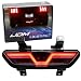 iJDMTOY Smoked Lens LED Rear Foglamp Compatible With 2015-up Ford Mustang, Full Red LED Tail Light Assembly Functions as Reverse Light & Rear Fog Light