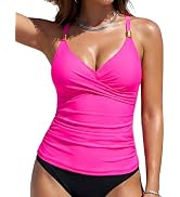 Blooming Jelly Tankini Tops for Women Tummy Control Tankini Swimsuits Modest Bathing Suit Tops Ru...