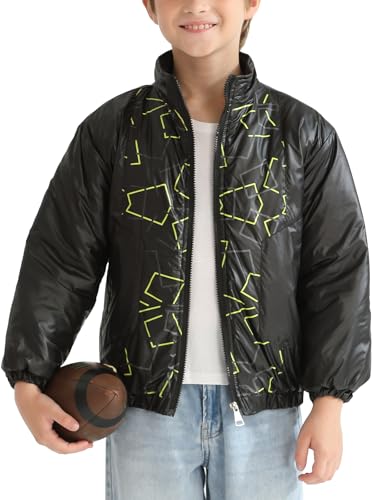 Boys Winter Coat Heavyweight Puffer Padded Warm Zip Up Long Sleeve Weather Resistant Jacket Winter Outerwear Jackets