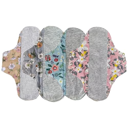 Compresas Menstruales Reutilizables – Pack De 4 | Salvaslips Lavables Cómodos Antifugas – Para Higiene Lactancia Playa Posparto Viaje Trabajo Hogar