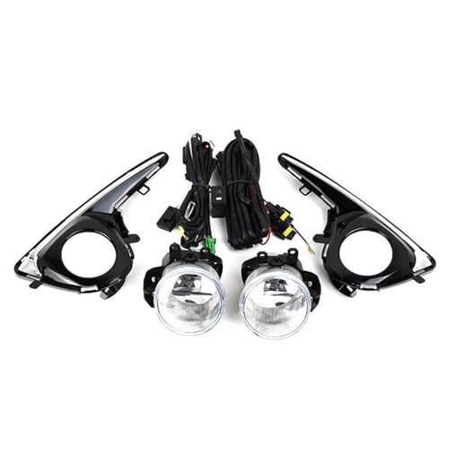 Phare antibrouillard LED à feux de jour DRL blancs et cadre chromé pour Yaris 2018-2020