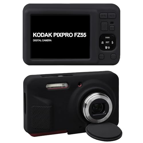 Étui silicone Kodak FZ55 avec protection d'objectif amovible pour vlog