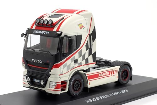 OPO 10 - Camion Miniature 1/43 Compatible avec Iveco Stralis Hi-Way 2016 Abarth Tracteur Hachette...