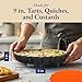 Patz&Patz All-in-One Fluted Tart Pan 9 Inch Removable Bottom Set with Patented Silicone Crust Shaper & Pie Weight - Quiche Baking Dish & Tart Molds for Baking Fruit Tarts, Pies & Quiches