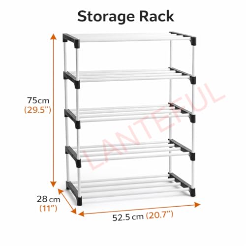 Image of 5 layer Bookshelf, Kids Rack Showcase for Home Plastic, Open Book Self for Home, Book Shelves, Book Stand, Sturdy Multi-Level Storage Organizer, Magazines, and Office Supplies, Space-Saving Design