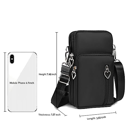 Bolsa tiracolo universal para celular feminina mini bolsa de ombro para celular compatível com iPhon