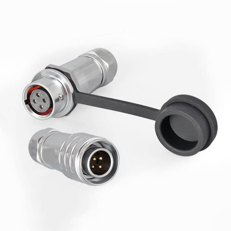SF12 4 Pin Circular Metal Aviationmale Female Docking Waterproof Docking Camera Cable Quick Industrial Push-Pull