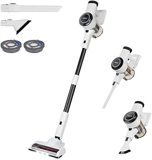 Jajibot Cordless Vacuum Cleaner, 25Kpa Powerful Upright Bagless Vacuum, 4 in 1 Handheld Stick Vacuum Cleaner, Lightweight, Rechargeable Lithium-Ion Battery with HEPA Filtration