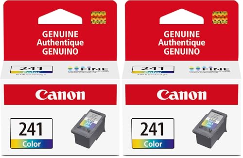 Image of Canon CL-241 Genuine Color Ink Cartridge,Compatible with MG2120 /3120 /4120,MX512 /432 /472 /372 /392 /522 /532 /452,MG2220 /3220 /4220 /3520 /3620,TS5120,(Pack of 2)