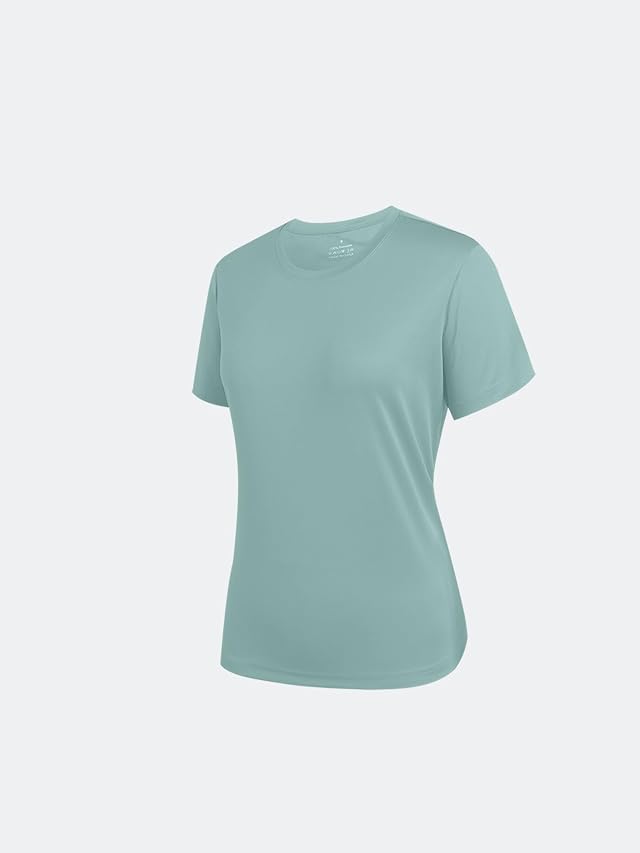 Womens Short Sleeve T-Shirts Workout Tops Fitness Pilates Gym Activewear