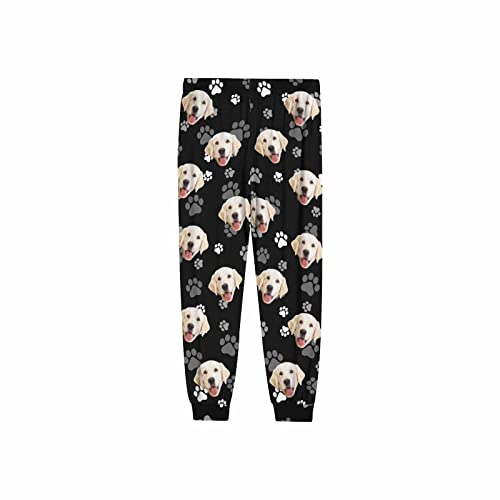 Personalized Pet Face Pajamas Pants Lounge Trousers Sleepwear Casual Nightwear Pjs for Men Dad4