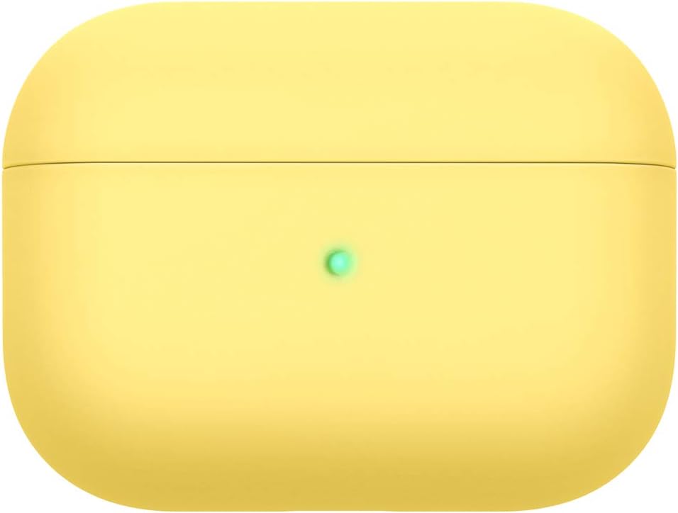 ESR for AirPods Pro Case, Breeze Series Protective Silicone Cover (1.3mm), Hingeless, Slim-Fit, Visible Front LED, Shock & Scratch-Resistant Ultra-Thin Case Skin for AirPods Pro Charging Case,Yellow