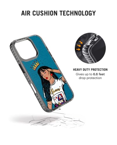 Image of DailyObjects Queen Babe Stride 2.0 Magnetic Case Cover Compatible with iPhone 16 Pro Max | Wireless Charging Slim Back Cover | 2 Layer Edge Protection & Shockproof