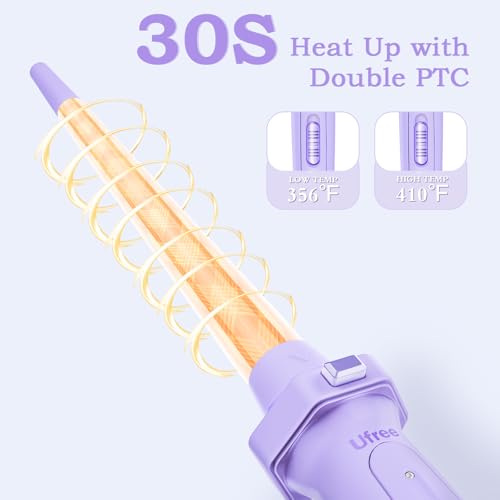 Image of Ufree 5 in 1 Curling Wand Set with Flat Iron, 0.35 inch-1.25 inch Ceramic Barrels