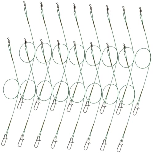 UPKOCH 30 piezas líderes de pesca acero con mosquetón giratorio