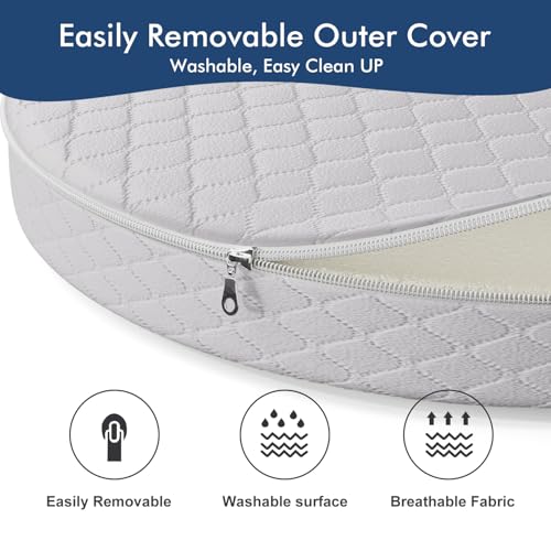 Image of Baby Bassinet Mattress Compatible with Mika Micky /Baby Delight /Pamo Babe /ANGELBLISS Bassinet, Premium Foam, Rectangle Shaped, 20 inch x 33 inch x 2'', Gray