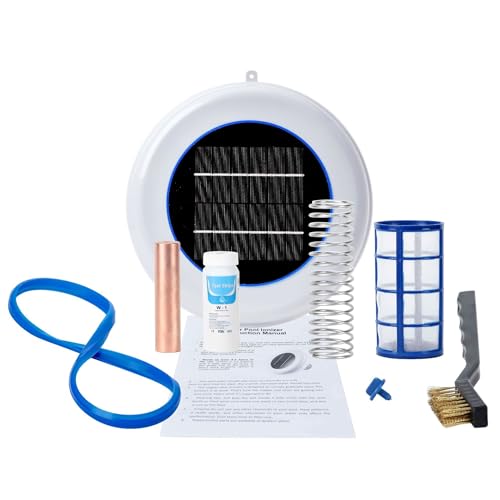 Purificador de agua de la piscina, dispositivo de tratamiento de agua de iones de cobre solar y plateado, purificador de piscina de piscina de iones de plata de cobre, purificador de agua de agua al a