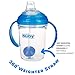 Nuby 360 Grip N' Sip 8oz Tritan Cup, Weighted Straw with Hygienic Cover, Blue