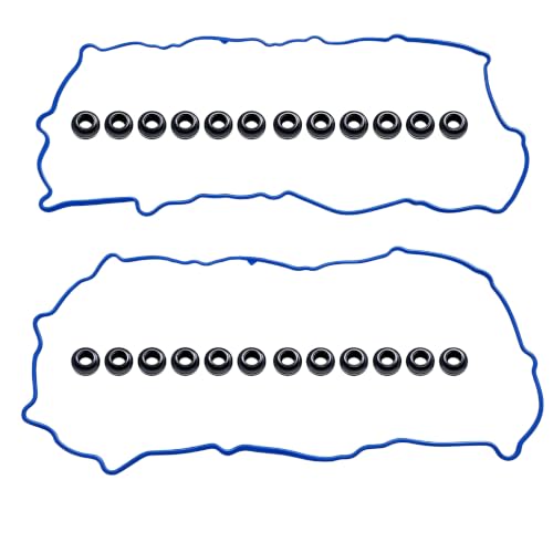 Image of HiSport VS50521R Engine Valve Cover Gasket & Grommets Kit | Compatible with Dodge Dakota 2000-2003 Durango 2000-2003 Ram 1500 2002-2003 Compatible with Jeep Grand Cherokee 1999-2003