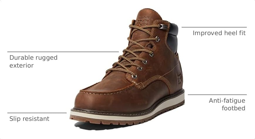 Image of Timberland PRO mens Irvine Wedge 6 Inch Soft-toe Industrial Work Boot