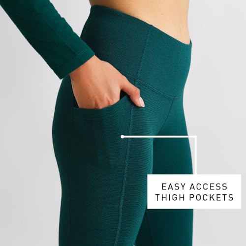 IBEX Women's Lizzi Wool Leggings with Pockets | Tummy Control Compression Yoga Pants for Women | Thermal High Waist Leggings4