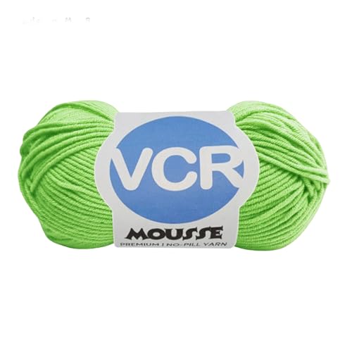 Image of VCR 4 Ply Spring Green Yarn, 100 Grams Hank, 190 Meters Length, Acrylic Ball for Crochet and Knitting, Soft Crosia Threads, Pack of 1 Yarn, Suitable for DIY Crafts