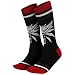 JINX The Witcher 3 White Wolf Embroidered Athletic Crew Socks, 1 Pair