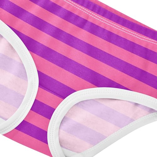 Purple Dark Pink Stripe Toddler Girls's Underwear 2T4